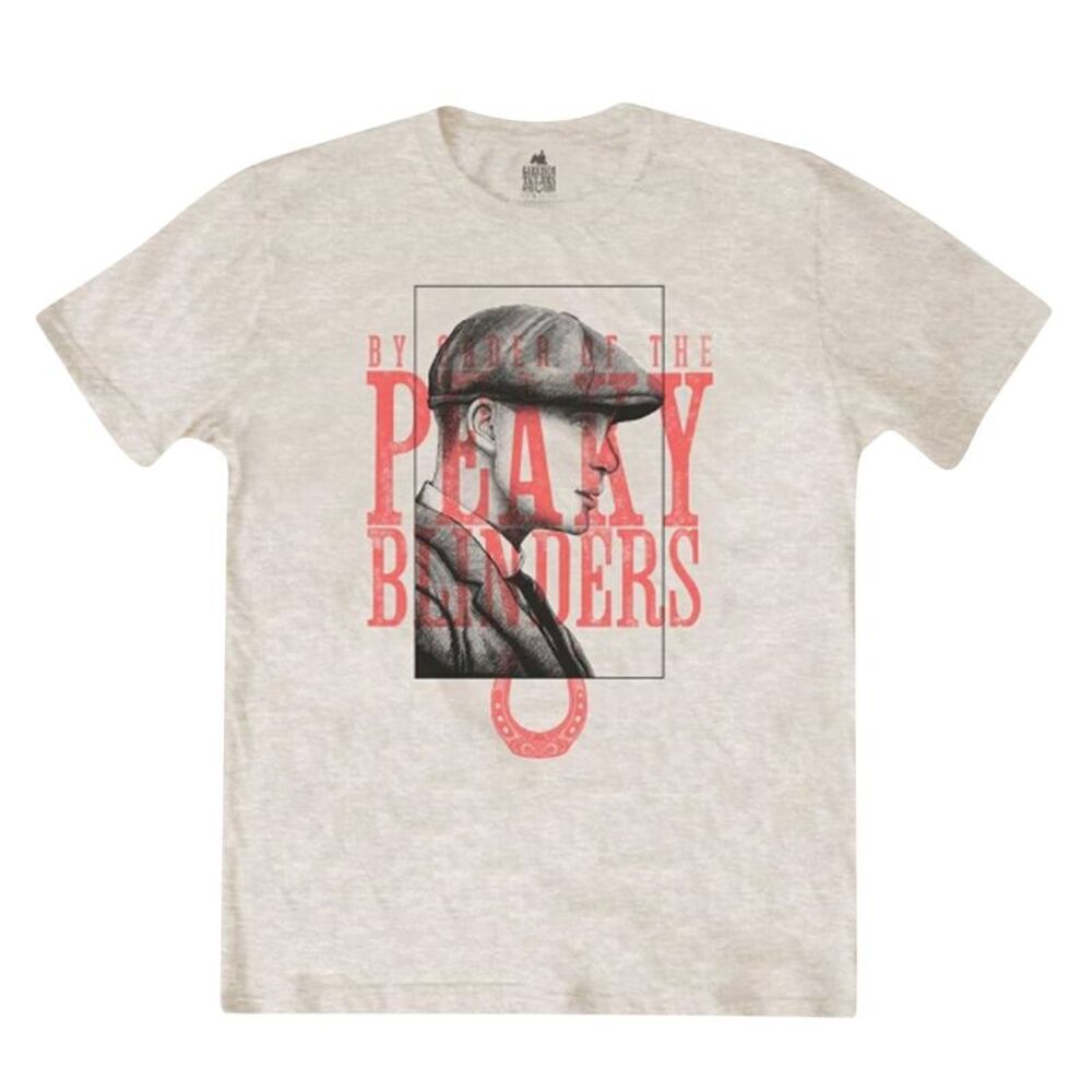 Peaky Blinders Unisex Adult Tommy Shelby Logo T-Shirt / Sand